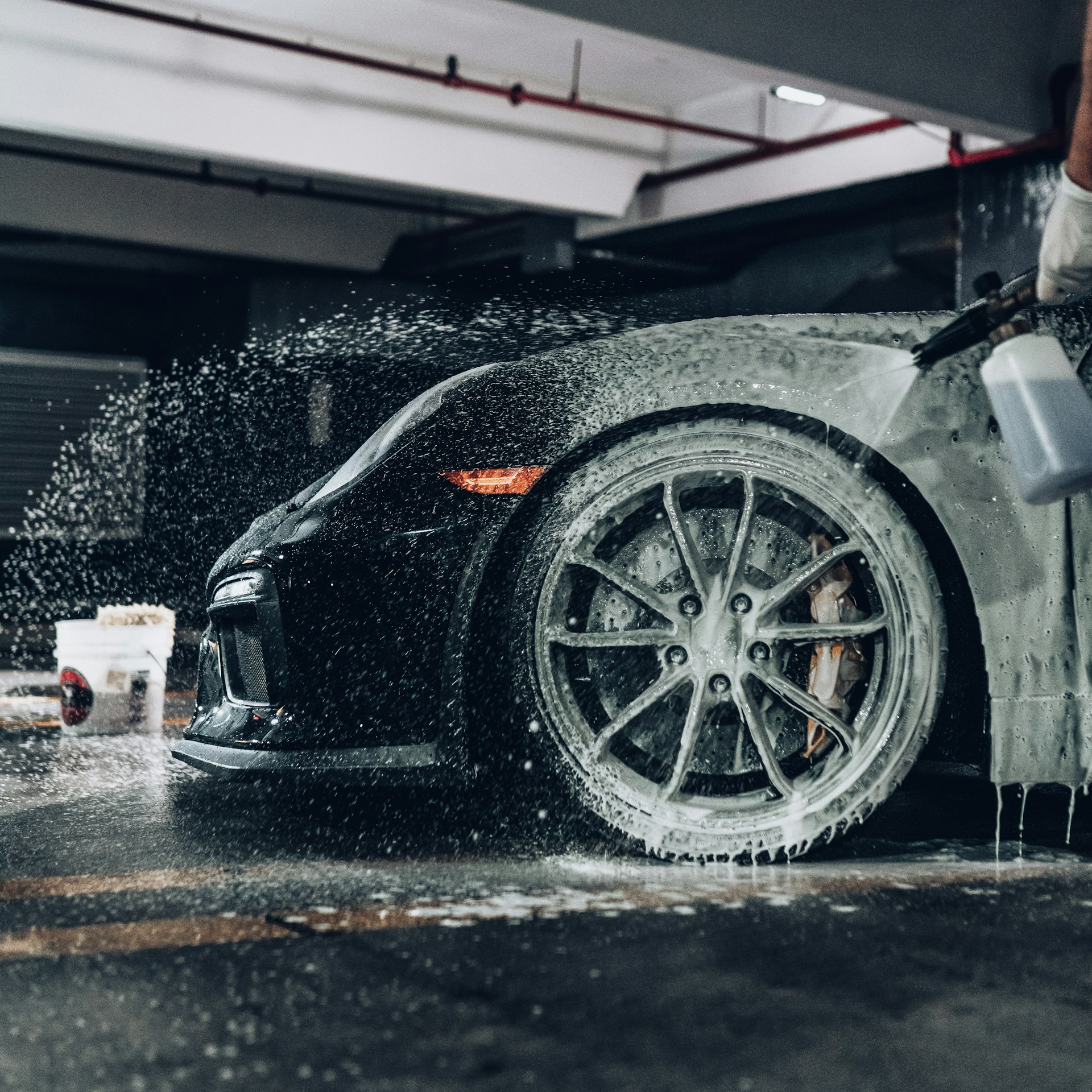 Elegant Car Detailing Studio Background